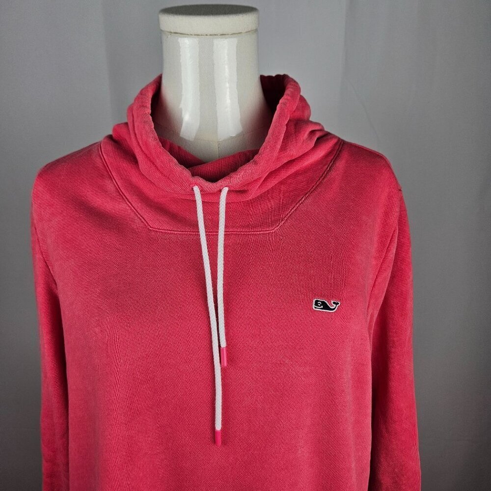 Vineyard Vines Pink‎ Sweatshirt Mens Small Drawstring Funnel Neck 100% Cotton - Picture 5 of 8